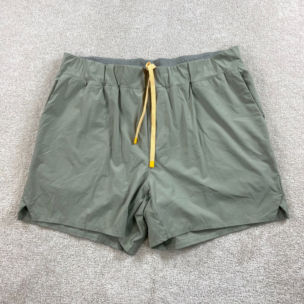 Wellen Performance Shorts Mens XL Green Ripstop Lined Active Hiking 6in Inseam